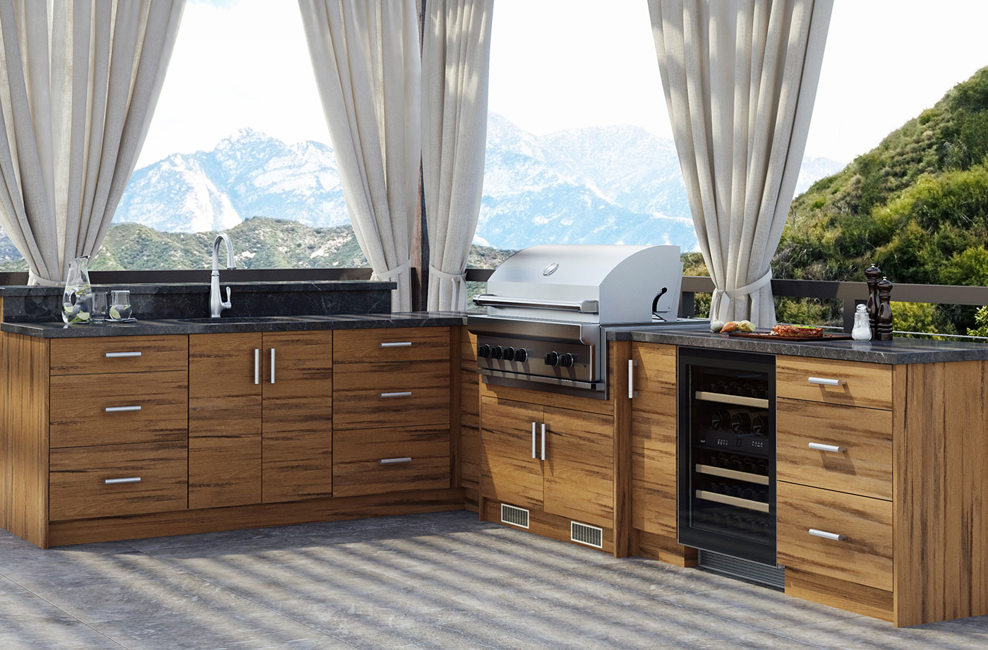 WeatherStrong Outdoor Cabinets for Your Outdoor Kitchen